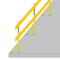Стойка строительного защитного ограждения перекрытия