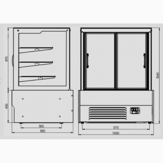 Продається кондитерська вітрина КУБ JUKA VD108A