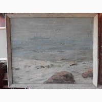 Продам советскую живопись, картина Северные границы, Николай Хан