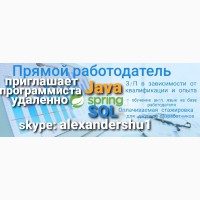 Прямой работодатель приглашает программиста, рассмотрим стажера Удаленно