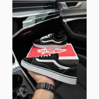 Vans Old Skool All Black White - кроссовки мужские черные