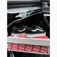 Vans Old Skool All Black White - кроссовки мужские черные