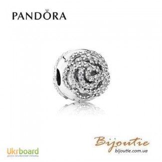 PANDORA шарм-клипса сияющая роза 791529CZ