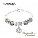 PANDORA шарм-клипса сияющая роза 791529CZ