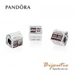 Оригинал шарм домик санты Pandora бусина 792003ENMX