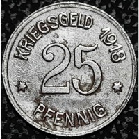 Кобленц 25 пфеннигов 1918 год СОСТОЯНИЕ