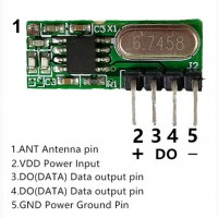 Модуль RX480 супергетеродинный приемник 315 / 433 МГц
