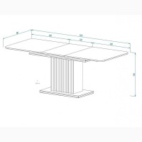 Стіл з ДСП TREND (160/210) розкладний