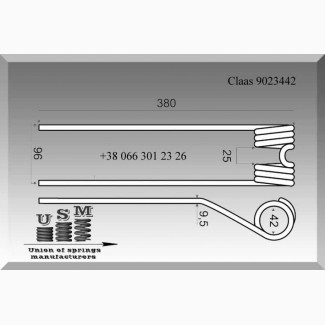 Зуб пружинный 9023442 Claas, палец пружинный 9023442 Claas