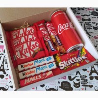 Подарочные боксы Skittles Love is Max Fun Nutella Milka MMs Kinder подарок маме девушке