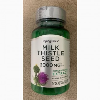 Екстракт з насіння розторопші MILK THISTLE SEED 3000 мг у порції 100 капсул, США