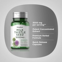 Екстракт з насіння розторопші MILK THISTLE SEED 3000 мг у порції 100 капсул, США