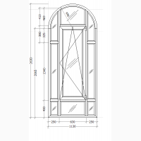 1 Металлопластиковое окно. (арка). Виконда. новое