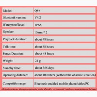Блютус наушники Q5+ (48 часов музыки) Bluetooth 4.2