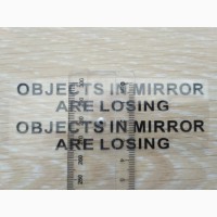 Наклейки на боковые зеркала заднего вида Чёрная Objects in Mirror are Losing