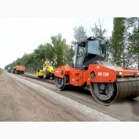 Капітальний ремонт доріг. Асфальтування доріг. Укладка асфальту. Будівництво доріг