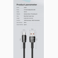 Usb -type c, кабель турбозарядки toocki 100w, 3 метра