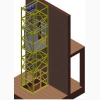Подъёмник (лифт) шахтный снаружи здания г/п 500 кг