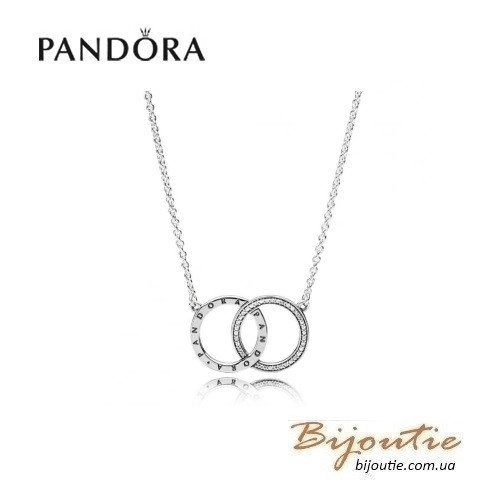 PANDORA подвеска на цепочке с логотипом PANDORA ― 3396235CZ-45