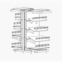 Стеллаж двусторонний для магазина в центр зала