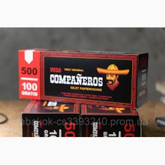 Гильзы для набивки сигарет Companeros 500+100. от 1 ящ