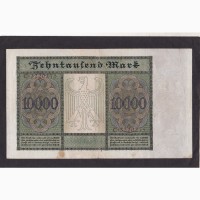 10 000 марок 1922г. (тип.1) G 3220275. Германия. (большой размер)