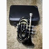 Труба корнет кишенькова карманна міні Pocket Trumpet міні Stagg чорний лак