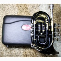 Труба корнет кишенькова карманна міні Pocket Trumpet міні Stagg чорний лак