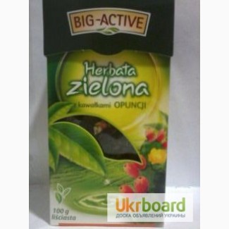 Чай зеленый листовой Big Active (айва, апельсин, кактус и лепестки роз) 120 гр