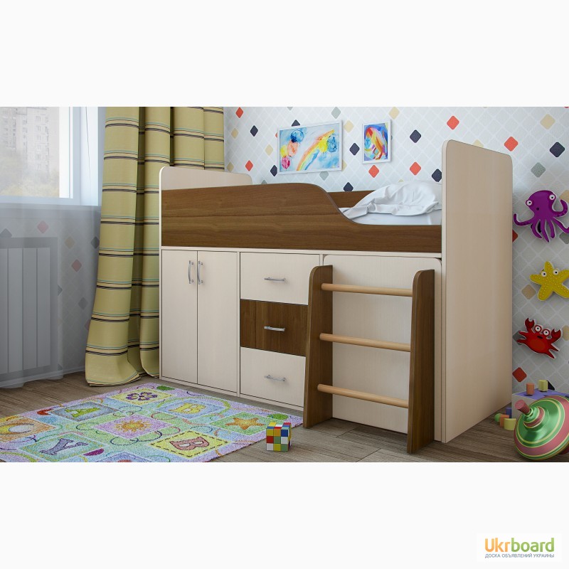 Кровать детская чердак для малышей