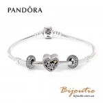 Оригинал PANDORA шарм 8213; история любви 792037CZ