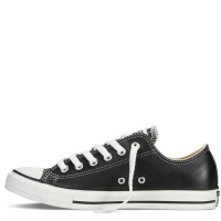 Кеды Converse All Star Чёрные Кожаные Конверсы 132174C