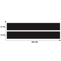 Наклейка на авто на капот две полосы Белая
