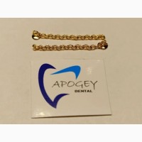 Кнопка лингвальная c цепочкой Gold ApogeyDental *Цена за шт