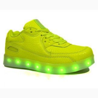 Кроссовки Clibee арт.К158 yellow neon - led подсветка с 28-35 р