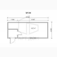 Бытовка строительная 6х2.4м