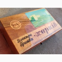 Коробка из красного дерева от бритвы Харьков, шкатулка