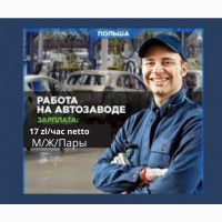 Автозавод чоловіки та сім.пари. Виготовлення внутрішньої обшивки авто. Польща