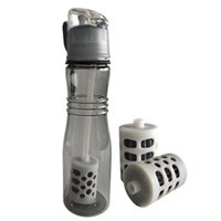 Plastic filter water bottle