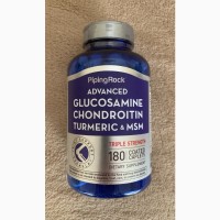 Глюкозамін 1500 мг плюс 1200 мг хондроїтин, мсм, куркума, 180 каплетів США