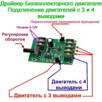 Драйвер, контролер безщіткового двигуна постійного струму, BLDC Motor