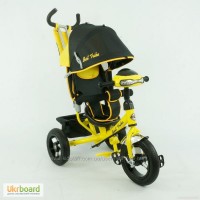 Велосипед с ручкой с надувными колёсами и с фарой Best Trike 6588B