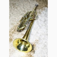 Труба Trumpet музична помпова Getzen 300 Series Elkhorn Wis USA Оригінал Профі золото