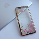 Чехол с цветами и стразами на iPhone 6/6s