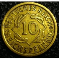 Германия 10 пфеннигов 1935 G год