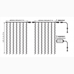 Гирлянда дождь уличная 2х1, 5 метра, гирлянда штора, новогодняя подсветка