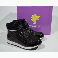 Демисезонные ботинки для девочек TOM.М арт.1449-B black с 32-37 р