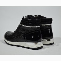 Демисезонные ботинки для девочек TOM.М арт.1449-B black с 32-37 р