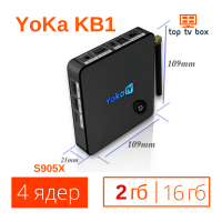 Купить KB1 2Gb YoKa Android 6 Smart Tv box приставка аналог X96 mini S905X 4K Цена