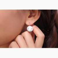 Серьги белый прозрачный кристалл swarovski модные 2019